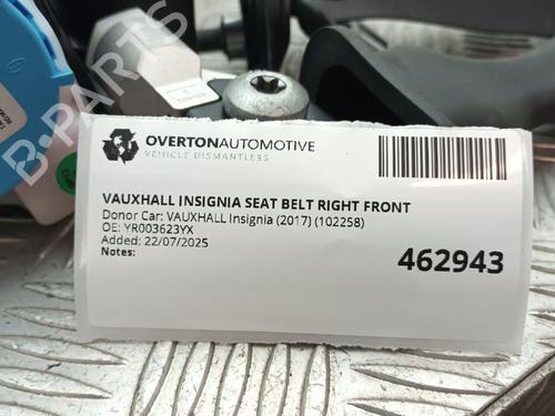 Sikkerhedssele foran højre VAUXHALL INSIGNIA Mk II (B) Hatchback (Z18) 2.0 D (68) | BP29682816I25 