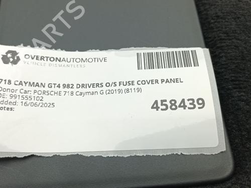 Fuse box PORSCHE 718 CAYMAN (982) 4.0 GT4 (982810, 982811) | BP29680318E1