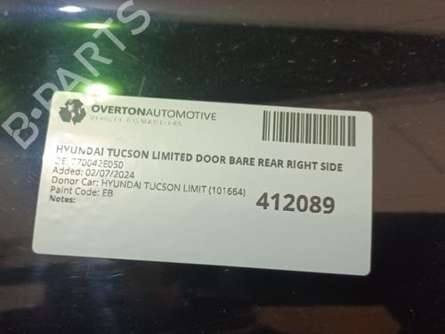 Right rear door HYUNDAI TUCSON (JM) 2.0 CRDi All-wheel Drive | BP29663354C5 