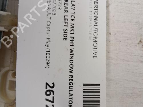 Rudehejsemekanisme venstre bagtil RENAULT CAPTUR I (J5_, H5_) 0.9 TCe 90 | BP29652799C24 