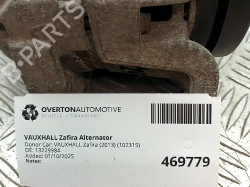 Alternator VAUXHALL ZAFIRA Mk II (B) (A05) 1.7 CDTI | BP29687067M7 