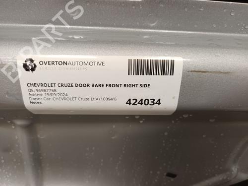 Right front door CHEVROLET CRUZE Hatchback (J305) 2.0 CDI | BP29666240C3 