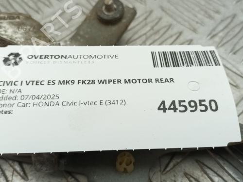 Rear wiper motor HONDA CIVIC IX (FK) 1.8 i-VTEC (FK2) | BP29674459M102 