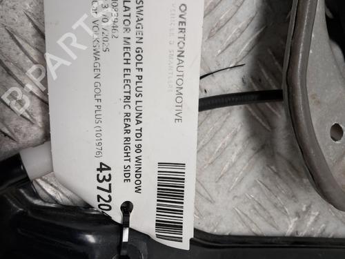 Rear right window mechanism VW GOLF PLUS V (5M1, 521) 1.9 TDI | BP29670799C25