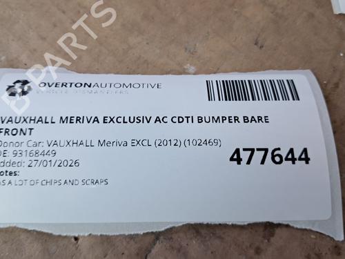Front bumper VAUXHALL MERIVA Mk II (B) (S10) 1.7 CDTi | BP32038987C7 