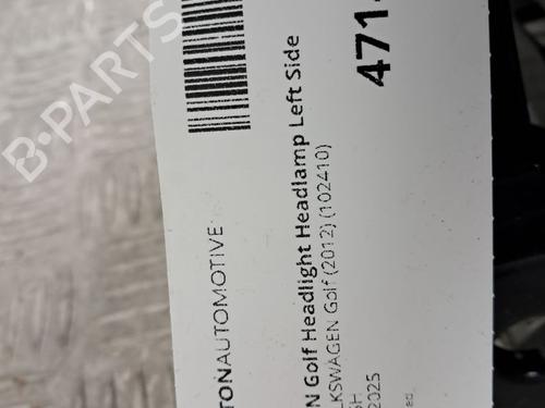 Left headlight VW GOLF VI (5K1) 1.6 MultiFuel | BP31912377C28