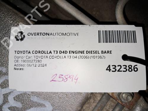 Engine TOYOTA COROLLA (_E12_) 2.0 D-4D (CDE120R, CDE120L_) | BP29668827M1 