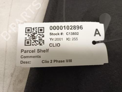 Rear parcel shelf RENAULT CLIO II (BB_, CB_) 1.2 16V (BB05, BB0W, BB11, BB27, BB2T, BB2U, BB2V, CB05,... | BP29648212C85