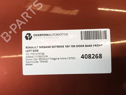 Dør venstre foran RENAULT MEGANE II (BM0/1_, CM0/1_) 1.4 16V (BM0B, CM0B) | BP29662522C2