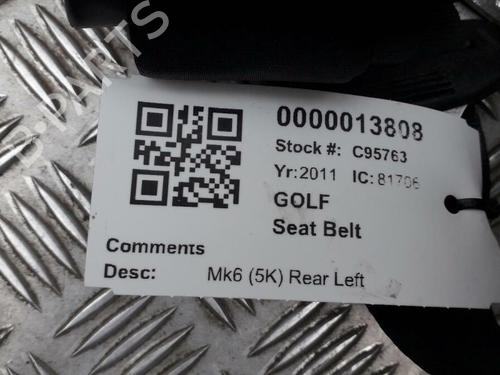 Rear left seatbelt VW GOLF VI (5K1) 2.0 TDI | BP29646050I29