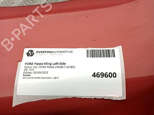 Left front fenders FORD FIESTA V (JH_, JD_) 1.6 | BP29761573C41