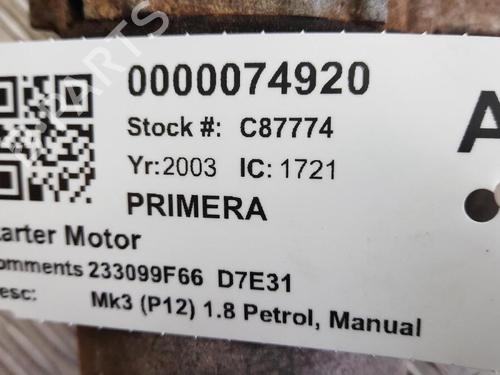 Starter NISSAN PRIMERA Hatchback (P12) 1.8 | BP29647651M8
