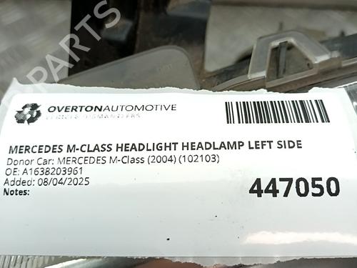 Left headlight MERCEDES-BENZ M-CLASS (W163) ML 270 CDI (163.113) | BP29675123C28