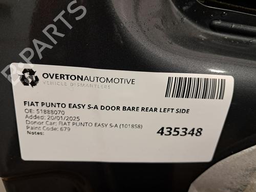 Left rear door FIAT PUNTO (199_) 1.4 (199AXB1A, 199BXB1A, 199BXB11, 199AXB11) | BP29670030C4 