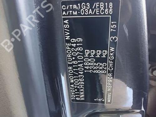 Passasjer kollisjonspute TOYOTA YARIS (_P9_) 1.33 VVT-i (NSP90_, NSP90R) | BP29669858C10 
