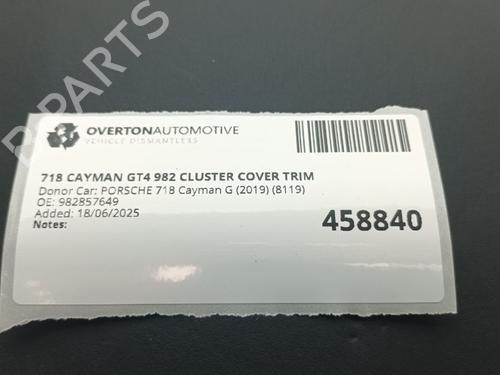 Instrument cluster PORSCHE 718 CAYMAN (982) 4.0 GT4 (982810, 982811) | BP29680471C47 