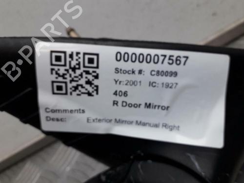 Right mirror PEUGEOT 406 (8B) 2.0 HDI 90 | BP29645689C27 