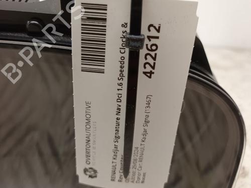 Instrument cluster RENAULT KADJAR (HA_, HL_) 1.6 dCi 130 (HLA4) | BP29665916C47 