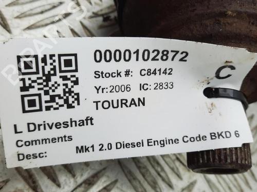 Antriebswelle links vorne VW TOURAN (1T1, 1T2) 2.0 TDI 16V | BP29648209M38 