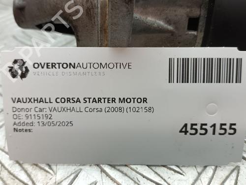 Startmotor VAUXHALL CORSA Mk III (D) (S07) 1.2 (L08) | BP29679207M8 