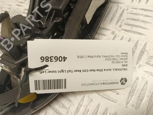 Left taillight VAUXHALL ASTRA Mk VII (K) (B16) 1.6 CDTi | BP29662201C34 