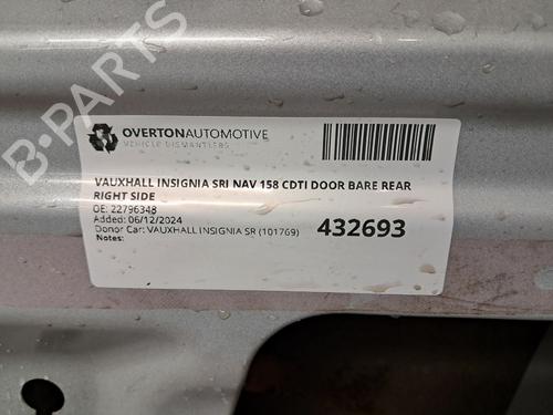 Right rear door VAUXHALL ASTRA Mk VI (J) Estate (P10) 1.3 CDTi | BP29668930C5 