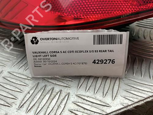 Left taillight VAUXHALL CORSA Mk III (D) (S07) 1.3 CDTI (L08) | BP29667606C34 