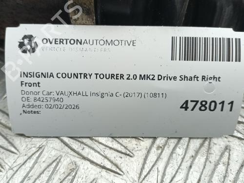 Right front driveshaft VAUXHALL INSIGNIA Mk I (A) Sports Tourer (G09) 2.0 CDTI 4x4 (35) | BP32039076M39 