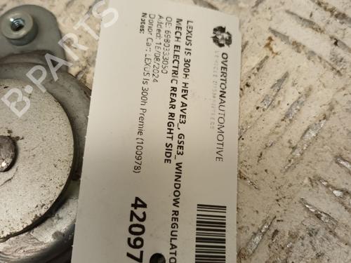 Rear right window mechanism LEXUS IS III (_E3_) 250 (GSE30_, GSE30R) | BP29665695C25