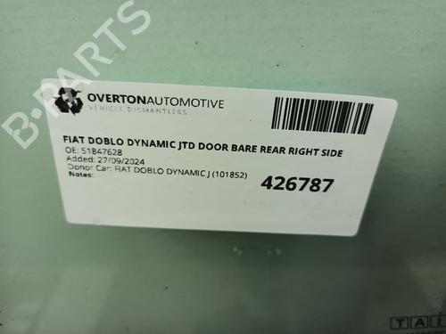Right rear door FIAT DOBLO MPV (119_, 223_) 1.9 JTD | BP29666876C5 