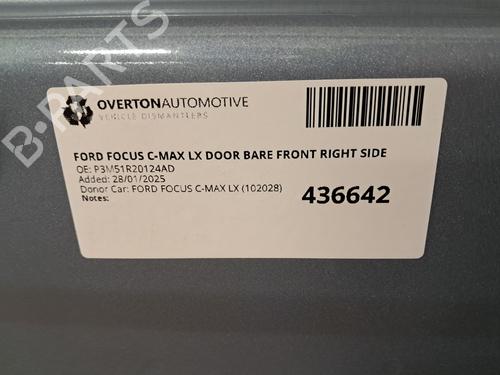 Right front door FORD FOCUS C-MAX (DM2) 1.8 | BP29670616C3