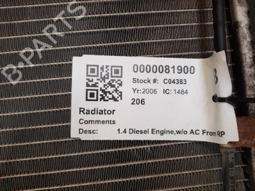 Køler PEUGEOT 206 Hatchback (2A/C) 1.4 HDi eco 70 | BP29647806M31 