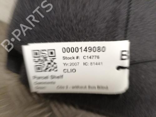 Rear parcel shelf RENAULT CLIO III (BR0/1, CR0/1) 1.2 16V (BR0P, CR0P) | BP29649200C85