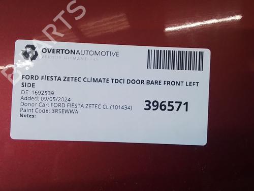 Left front door FORD FIESTA V (JH_, JD_) 1.4 TDCi | BP29661088C2 