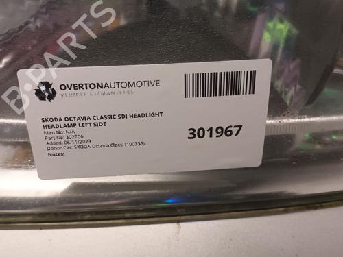 Left headlight SKODA OCTAVIA I (1U2) 1.9 SDI | BP29653212C28 