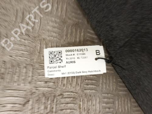 Rear parcel shelf TOYOTA AURIS (_E15_) 1.33 Dual-VVTi (NRE150_, NRE150R) | BP29649389C85
