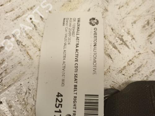 Sikkerhedssele foran højre VAUXHALL ASTRA Mk VI (J) (P10) 1.7 CDTi | BP29666512I25