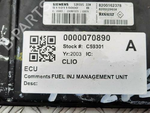 Engine control unit (ECU) RENAULT CLIO II (BB_, CB_) 1.2 (BB0A, BB0F, BB10, BB1K, BB28, BB2D, BB2H, CB0A,... | BP29647692M57 