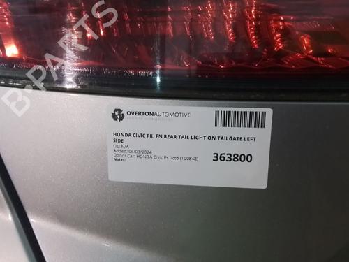 Left taillight HONDA CIVIC VIII Hatchback (FN, FK) 2.2 CTDi (FK3) | BP29658288C34