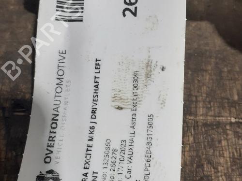 Left front driveshaft VAUXHALL ASTRA Mk VI (J) (P10) 1.4 | BP29652731M38