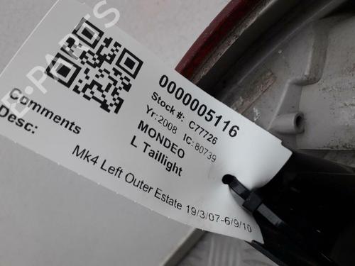 Left taillight FORD MONDEO IV Turnier (BA7) 2.2 TDCi | BP29645503C34