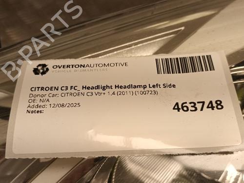 Venstre forlygte CITROËN C3 II (SC_) 1.4 | BP29683203C28