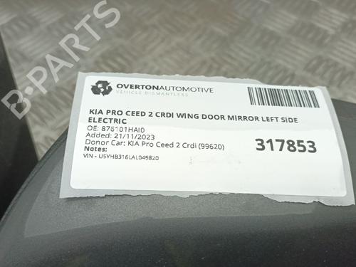 Left mirror KIA PRO CEE'D (ED) 1.6 CRDi 115 | BP29654242C26