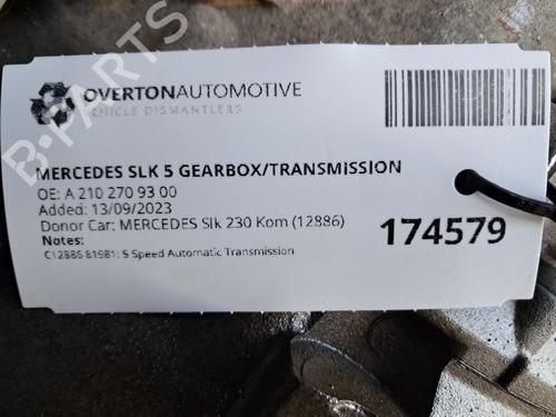 Gearbox MERCEDES-BENZ SLK (R170) 230 Kompressor (170.447) | BP29649626M3