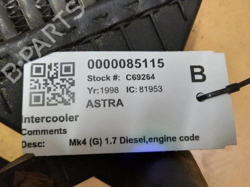 Intercooler / Chłodnica powietrza doładowującego VAUXHALL ASTRA Mk III (F) Hatchback (T92) 1.7 TD | BP29647908M30 