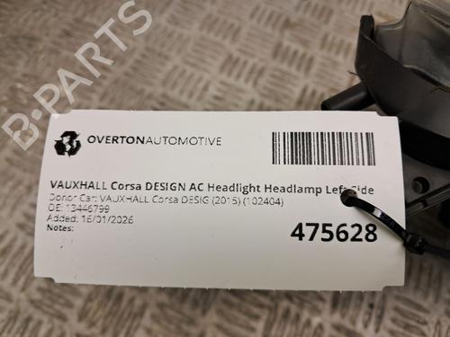 Left headlight VAUXHALL CORSAVAN Mk III (D) Hatchback Van (S07) 1.3 CDTI | BP33250062C28  - Image 7