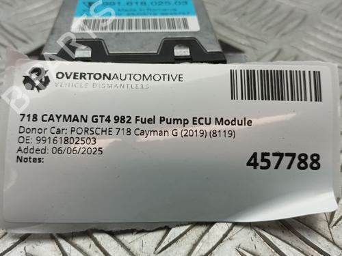 Brændstof Pumpkontrolenhed PORSCHE 718 CAYMAN (982) 4.0 GT4 (982810, 982811) | BP29679980M50