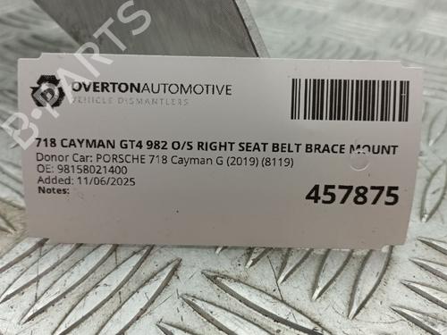 Front right seatbelt PORSCHE 718 CAYMAN (982) 4.0 GT4 (982810, 982811) | BP29680034I25 