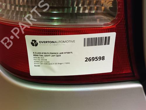 Left taillight MERCEDES-BENZ A-CLASS (W168) A 160 (168.033, 168.133) | BP29652891C34 