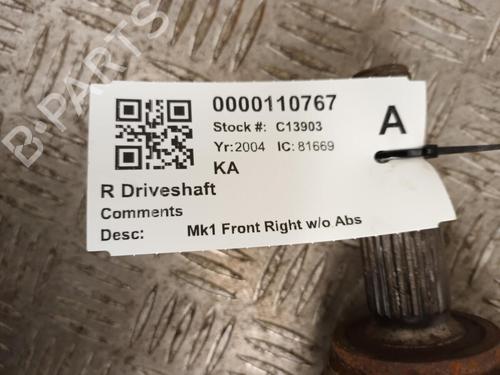 Right front driveshaft FORD KA (RB_) 1.3 i ROCAM | BP29648361M39 